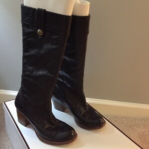 Coach Fayth black leather boot